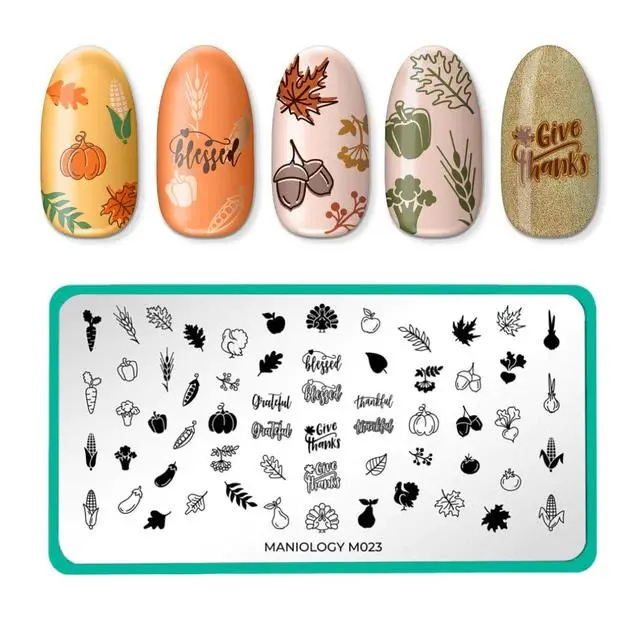 Maniology Holiday-Inspired Nail Stamping Plate – Holiday Harvest #M023 1