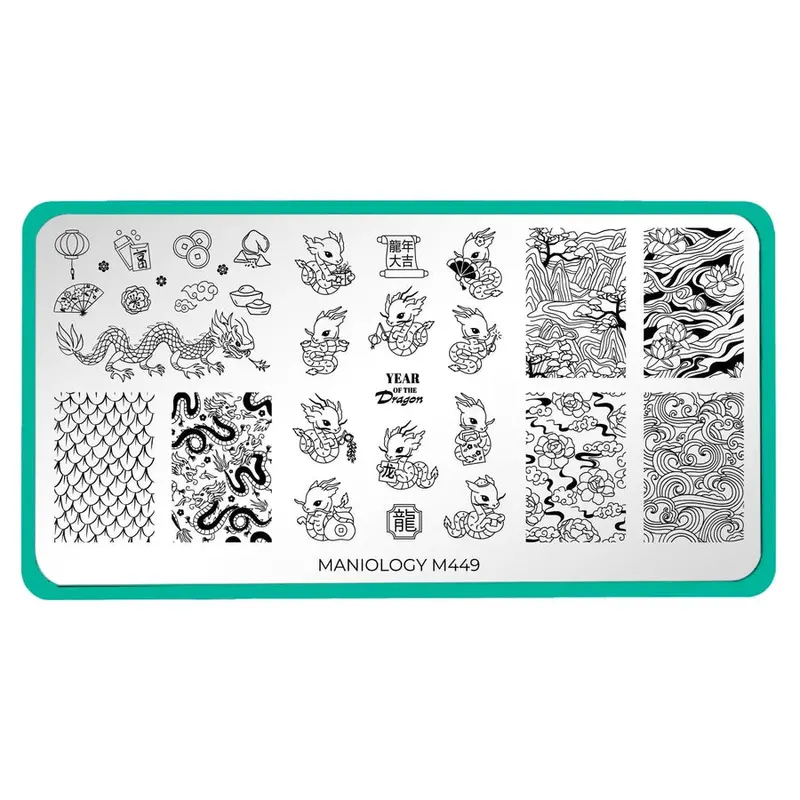 Maniology Nail Stamping Plate – Lunar New Year: Year Of The Dragon 1