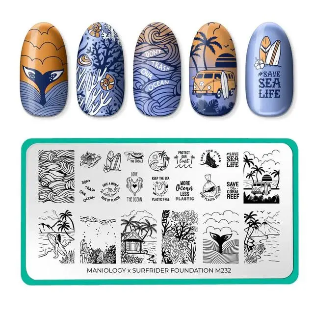 Maniology Stamp For A Cause: Surfrider Foundation Oahu Stamping Plate (M232) 1