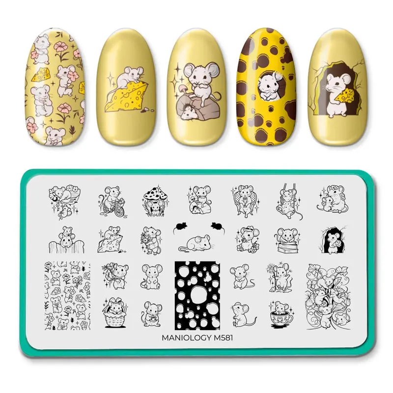 Maniology Tiny Whiskers Nail Stamping Plate (M581) 1