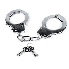 Metal Sheriff Handcuffs By Plantoys 1