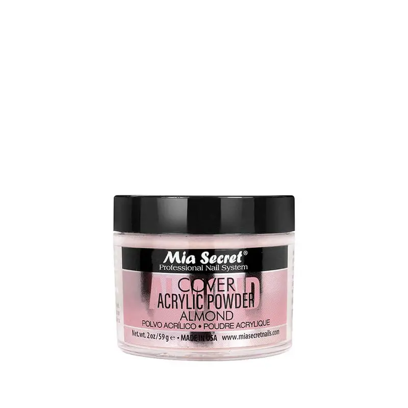 Mia Secret Cover Almond Acrylic Powder – 2 Oz Natural-Looking Sculpting Powder 1
