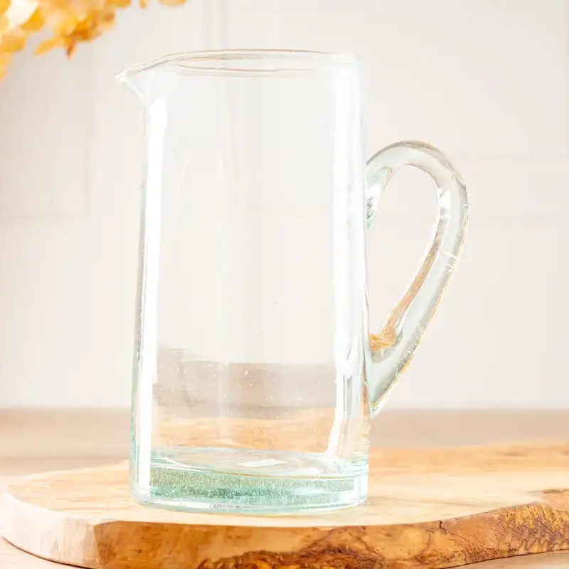 Moroccan Clear Cone Jug – Handcrafted Beverage Pitcher 1