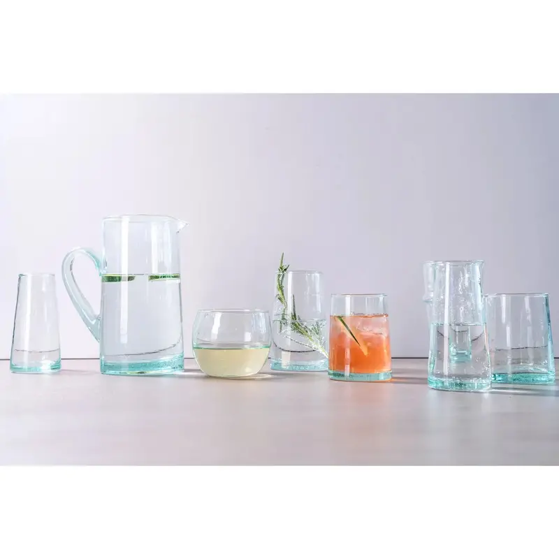 Moroccan Cone Glass Set – Elegant Clear Drinkware Collection 1