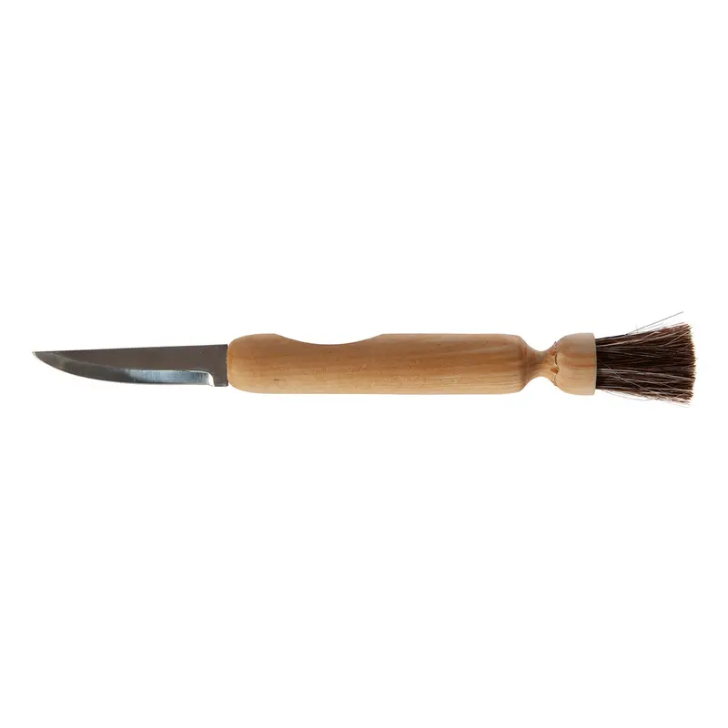 Mushroom Cleaning Knife With Integrated Brush 1