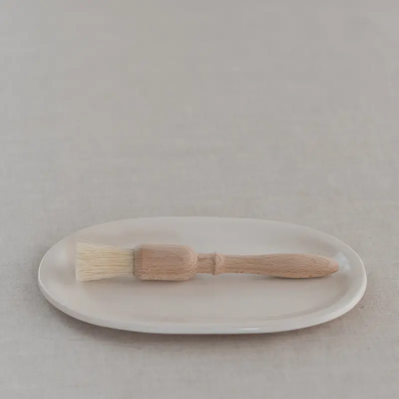 Natural Bristle Round Baking Pastry Brush 1