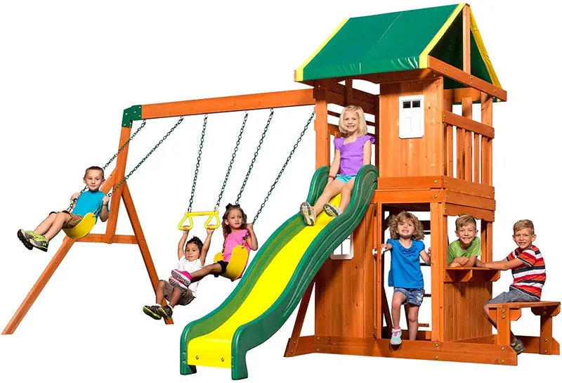 Oakmont Wooden Swing Set For Backyard Play 1