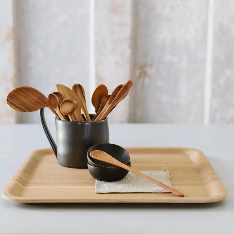 Olivewood Porridge Spoon – Wide, Smooth Serving Scoop 1