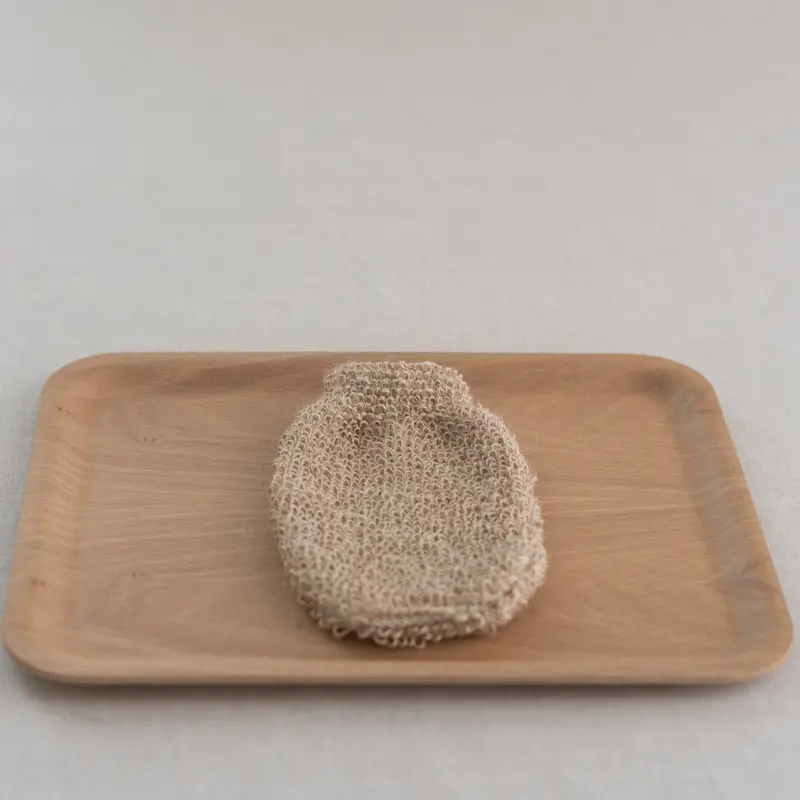 Organic Flaxseed Exfoliating Massage Glove – Eco-Friendly Body Brush 1
