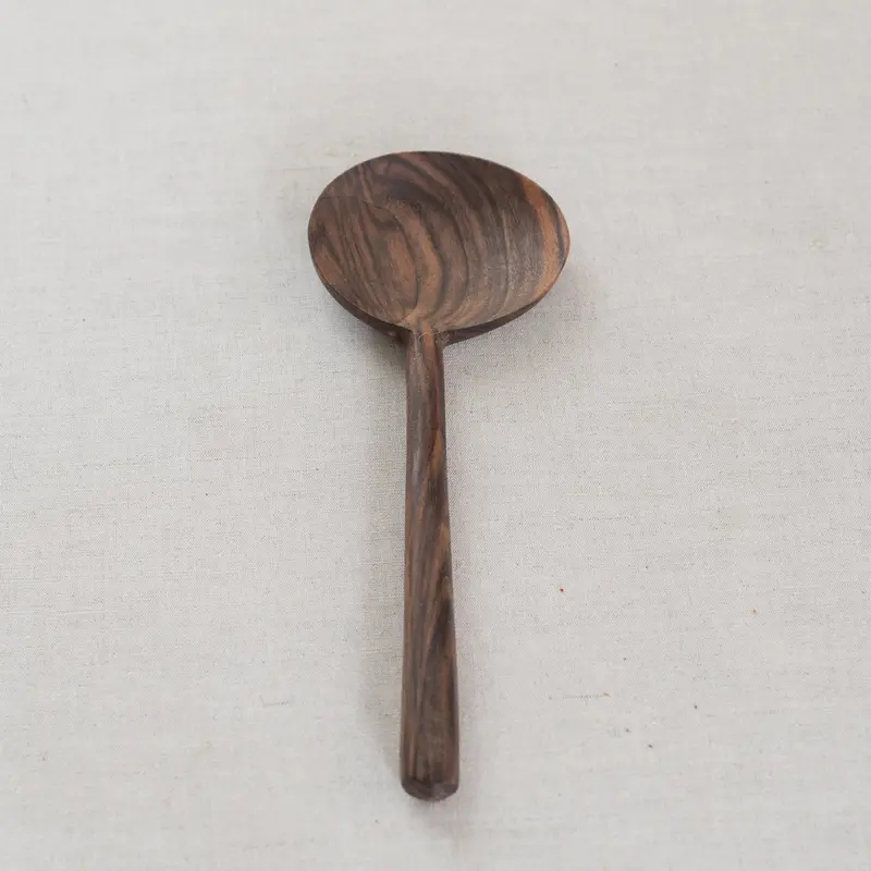 Organic Walnut Oval Serving Spoon 1