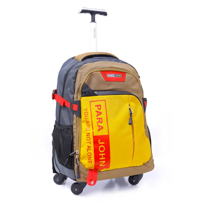 Parajohn 20-Inch Rolling Wheeled Backpack For Travel Or School 1