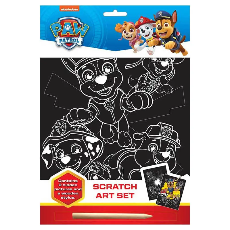 Paw Patrol-Themed Scratch Art Activity Kit – English Language Edition 1
