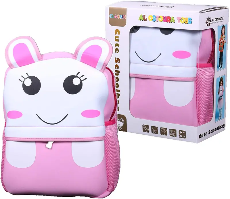 Pink Animal Motif Kids’ School Bag 1