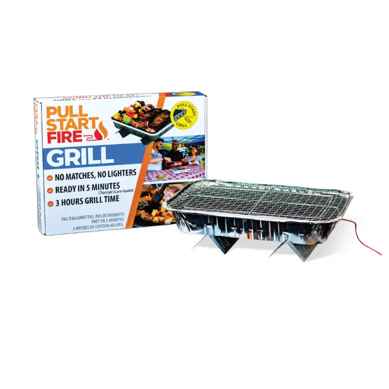 Pull-Start Portable Fire Grill For Outdoor Cooking 1