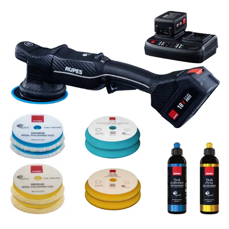Rupes Bigfoot Hlr15 Ibrid Dual-Action Polisher Starter Kit 1
