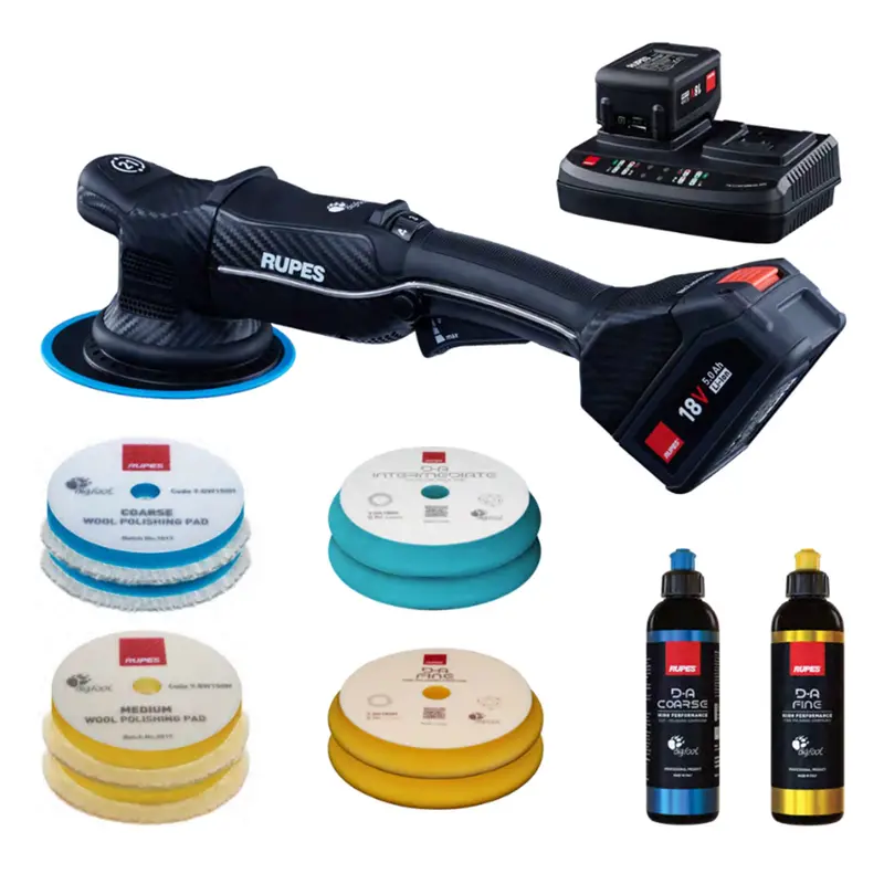 Rupes Bigfoot Hlr21 Ibrid Dual-Action Polisher Complete Kit 1