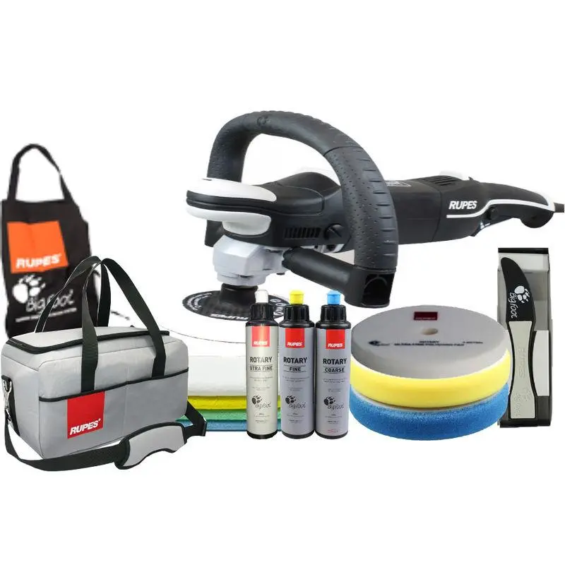 Rupes Bigfoot Lh19E Rotary Polisher Kit – Complete Starter Bundle With Accessories 1