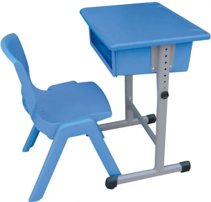 Single-Seat Blue Plastic Table And Chair Combo For Young Children – Indoor Use 1