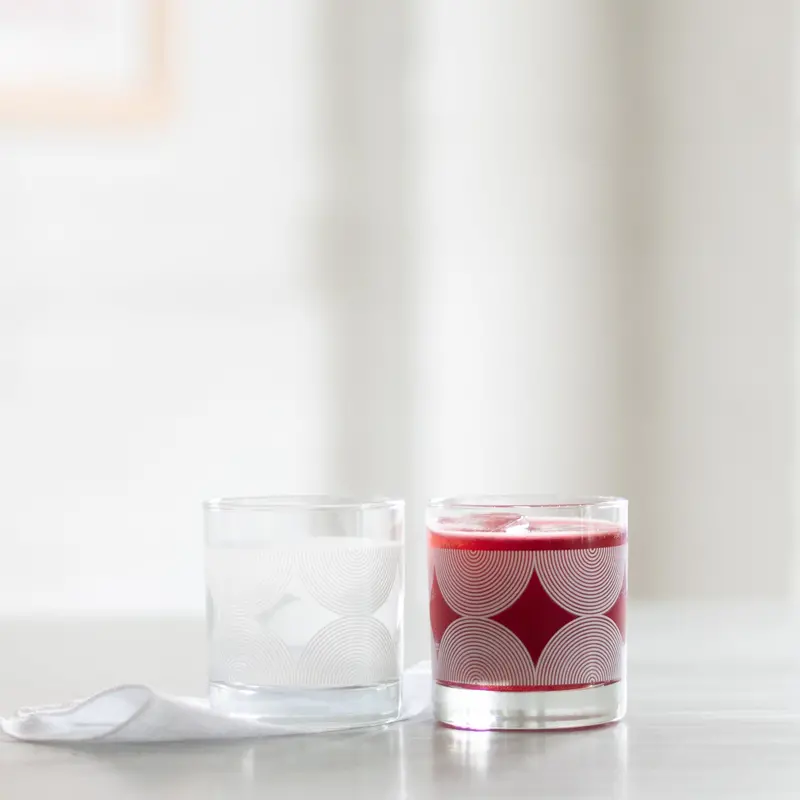 Spellbound White Double-Old-Fashioned Rocks Glass 1