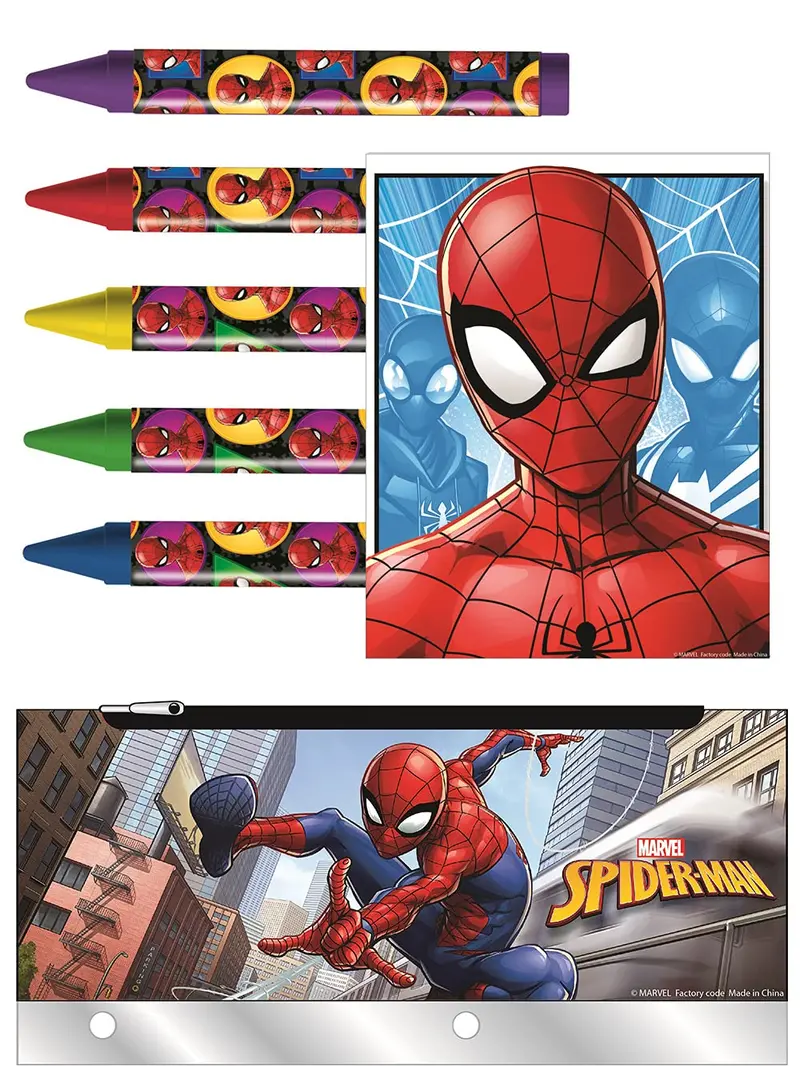 Spider-Man Coloring Kit With Durable Metal Pencil Case 1