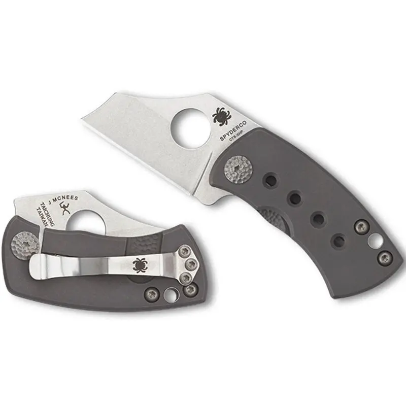 Spyderco Mcbee Edc Folding Knife With Titanium Handle And Plain-Edge C236Tip Blade 1