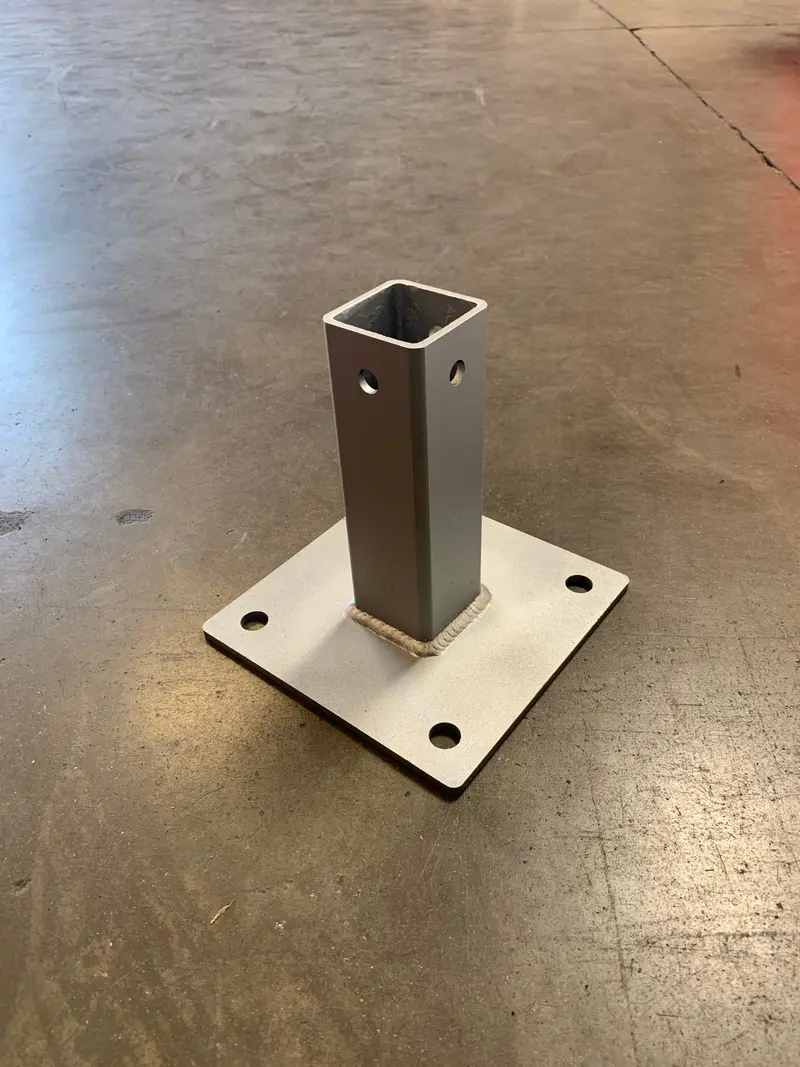 Square Post Surface-Mount Base – Heavy-Duty Design 1