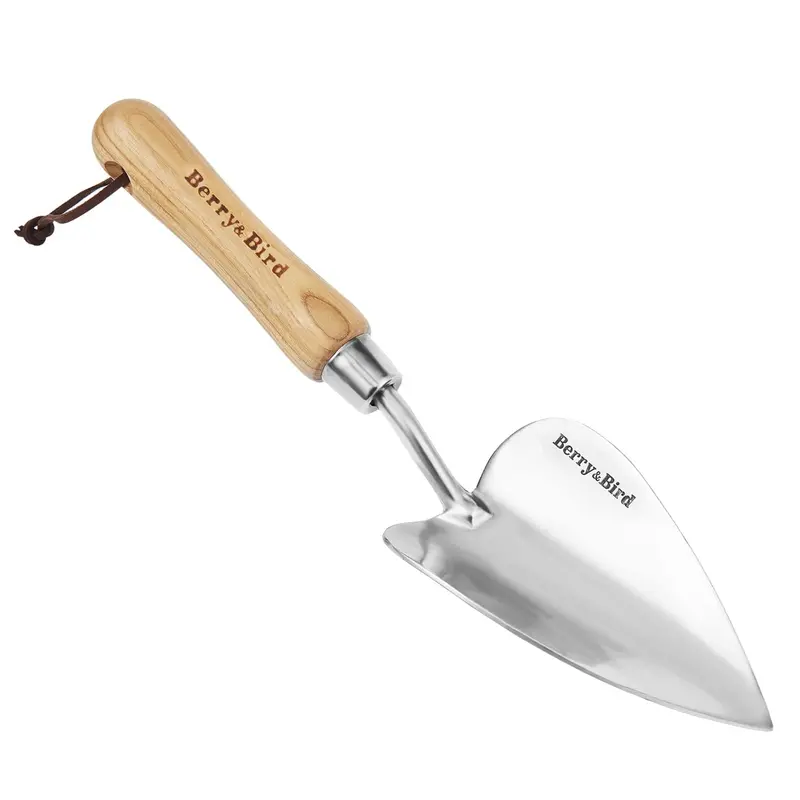 Stainless Steel Potting Trowel With Classic Wooden Handle – Gardening Essential 1
