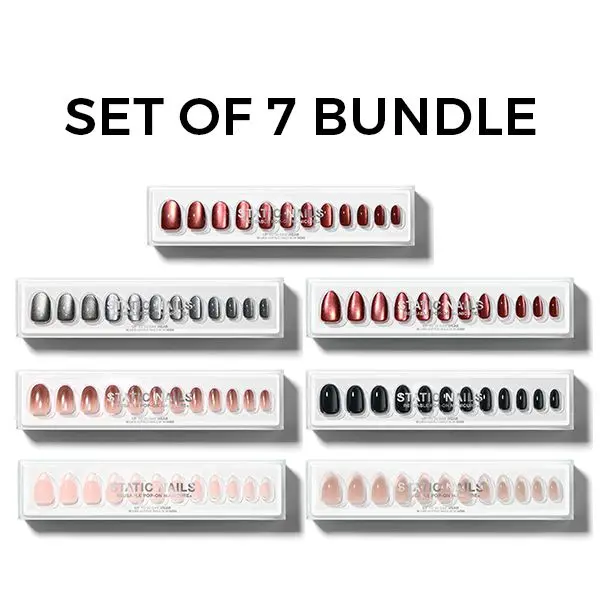 Static Nails Fall Winter Capsule — 7-Piece Reusable Press-On Set 1