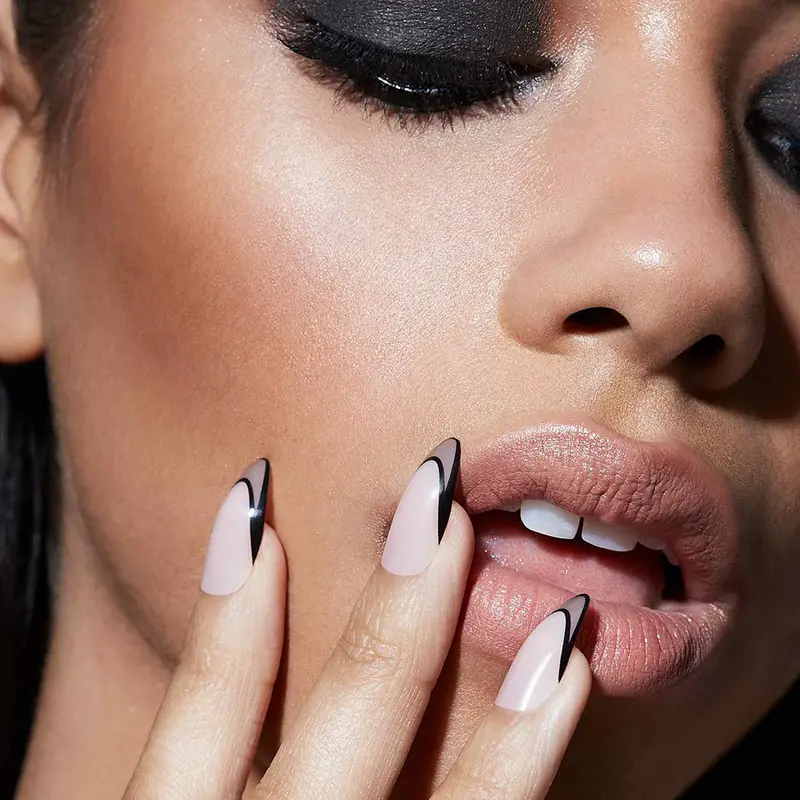 Static Nails Sheer Fixation Almond Pop-On Manicure 1