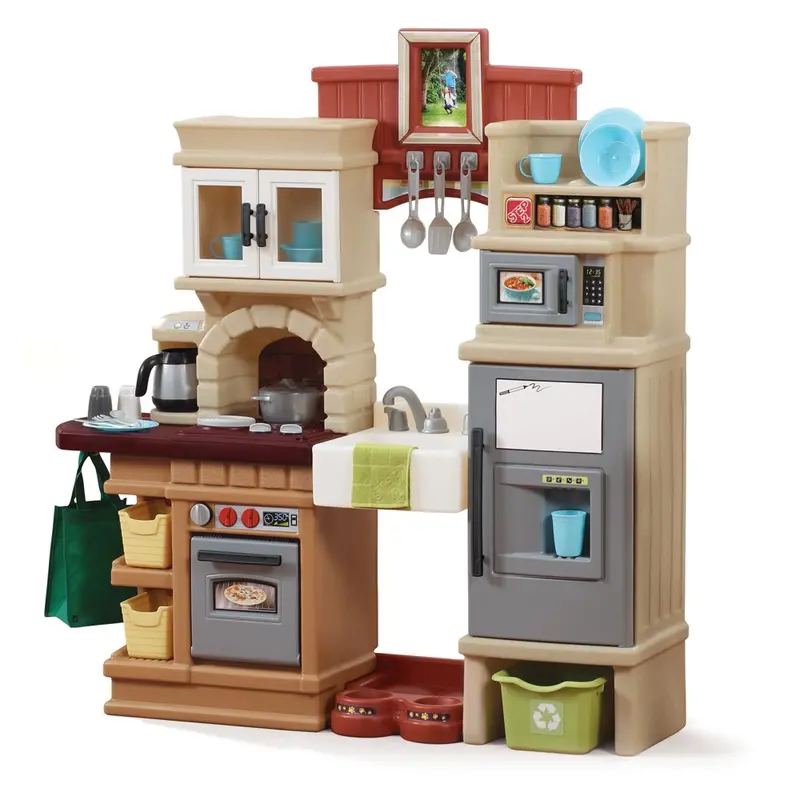 Step2 Heart Of The Home Play Kitchen – Large Realistic Pretend Cooking Set With 40+ Accessories 1