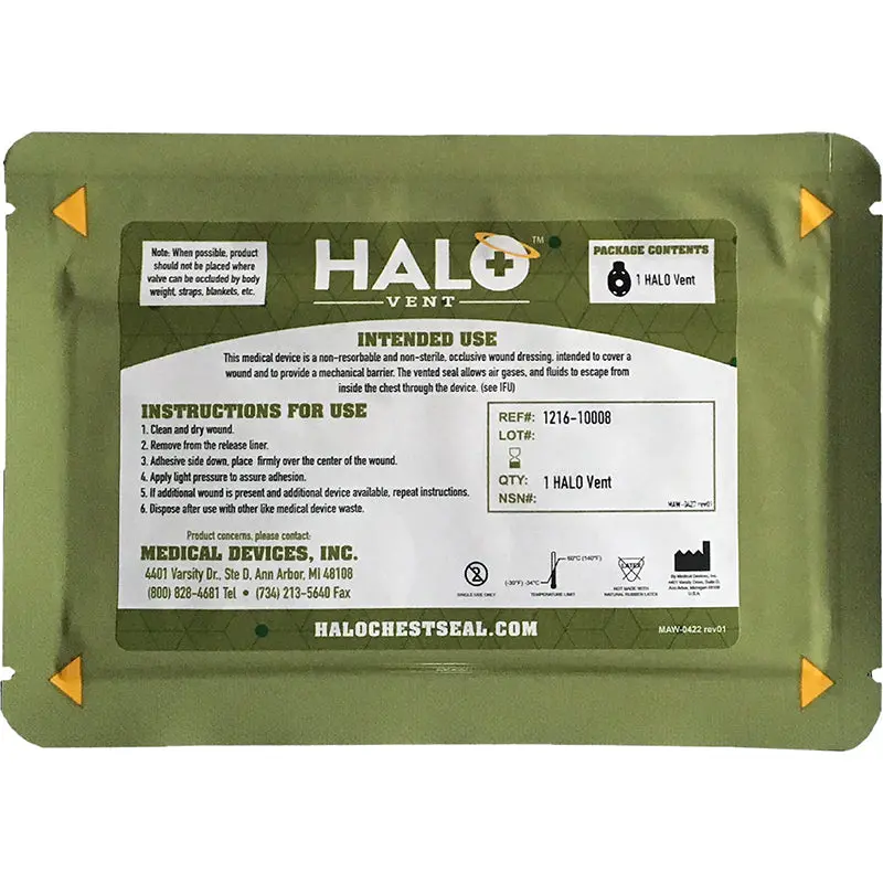 Tacmed Halo Vent Ifak Two-Pack – Dual 7" X 5" Individual First Aid Kits With Chest Seals 1