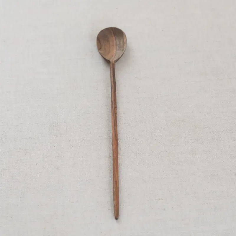 Tall Organic Walnut Tasting Spoon For Sampling 1