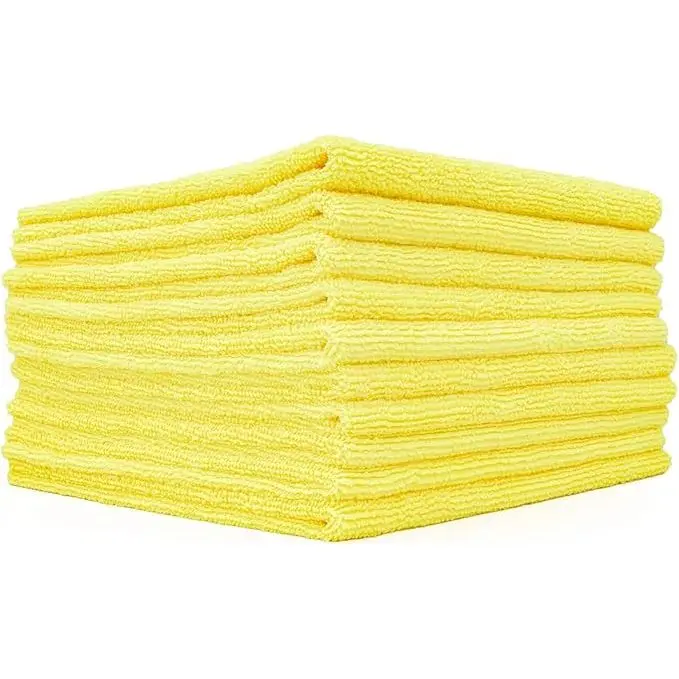 The Rag Company Edgeless 300 Yellow Microfiber Towels – 16" X 16", 10-Pack 1