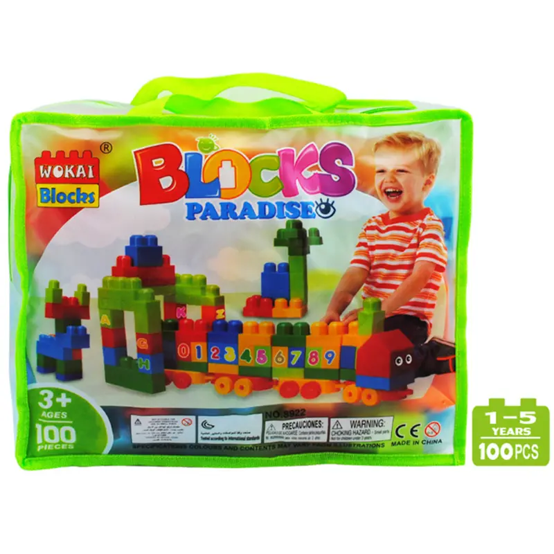 Toddler-Friendly Building Block Set – 100-Piece Soft-Large-Brick Kit 1