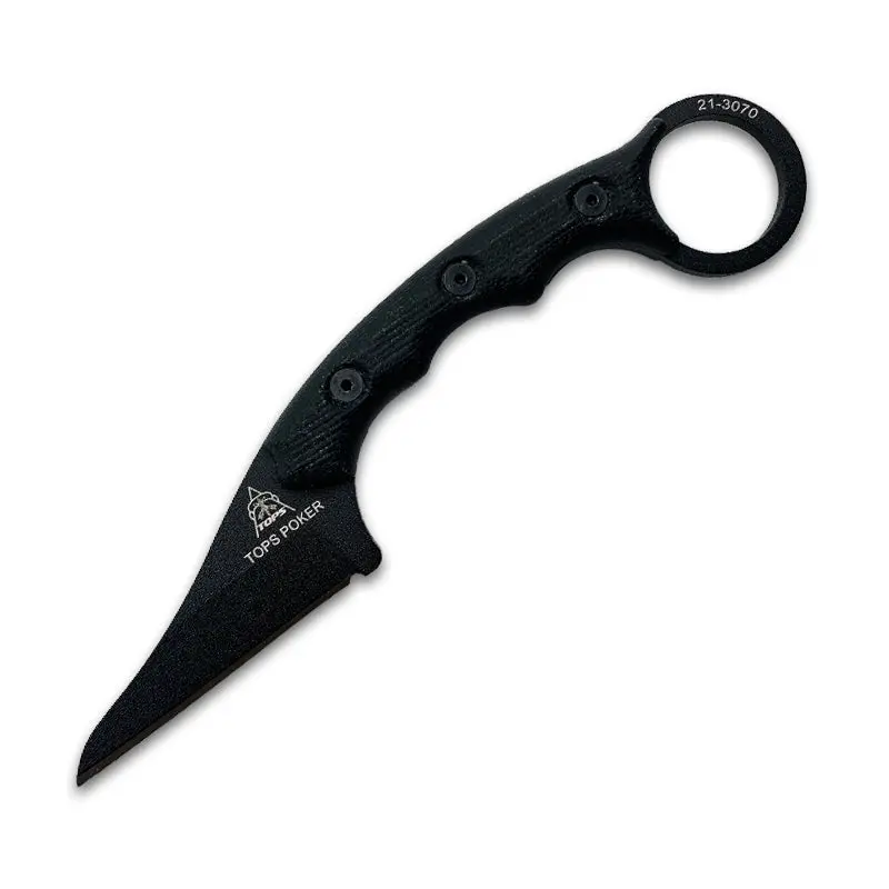 Tops Knives Poker Utility Blade – Compact Fixed-Blade Tool 1