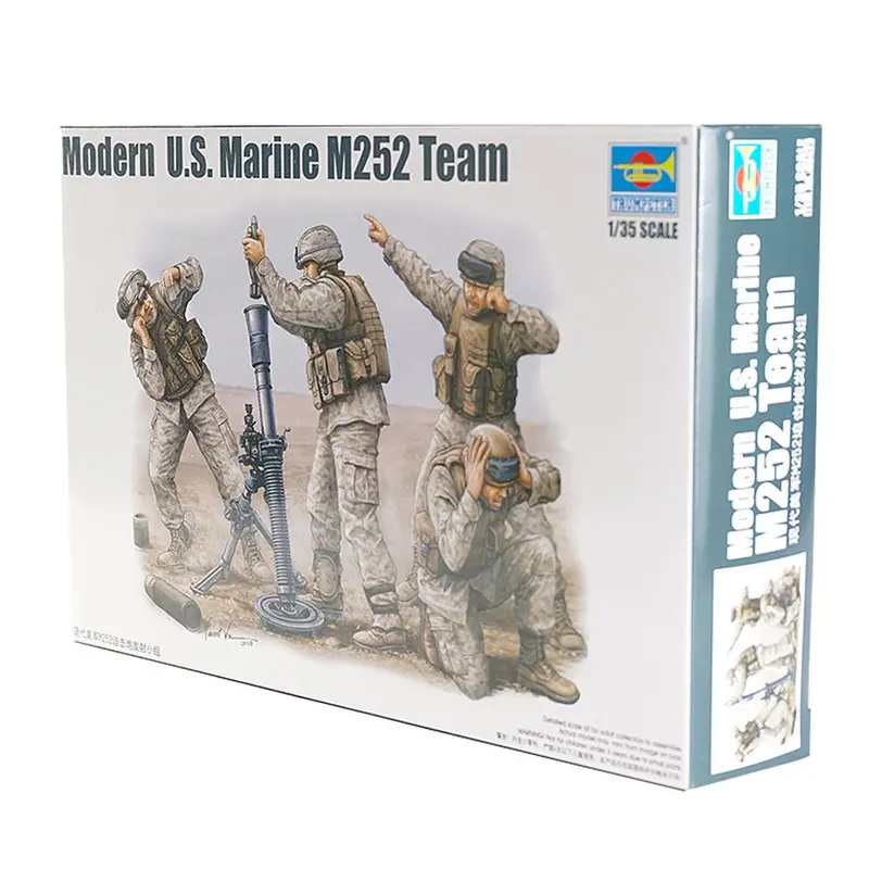 Trumpeter 1:35 Scale M252 Mortar Team – U.S. Marine Corps Model Kit 1