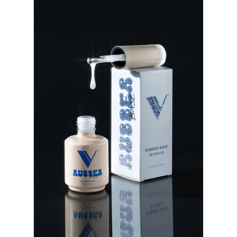 V Beauty Pure Rubber Base Coat – Bejeweled Shimmer 1