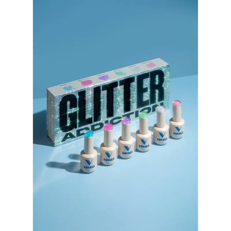 V Beauty Pure Rubber Base Coat – Glitter Addiction Sparkle Series 1