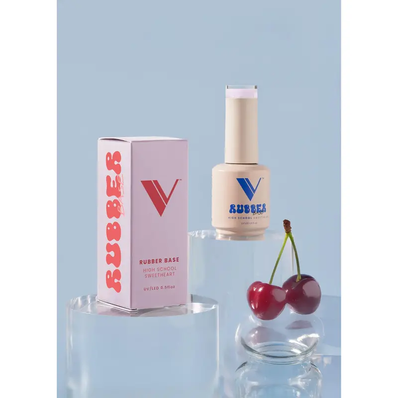 V Beauty Pure Rubber Base Coat – High School Sweetheart Retro Pink 1