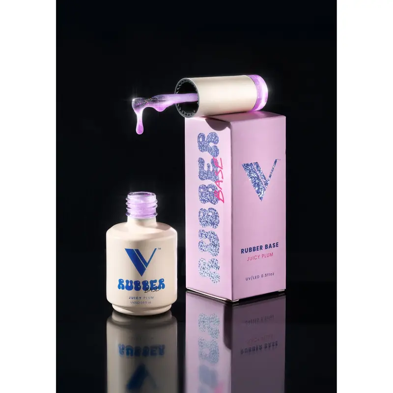 V Beauty Pure Rubber Base Coat – Juicy Plum Deep Berry 1