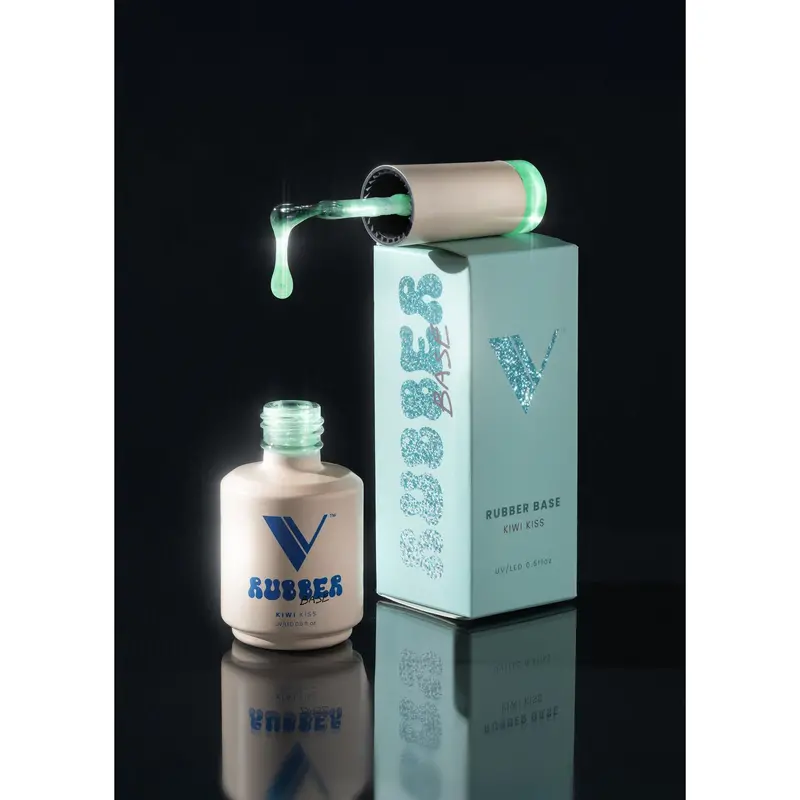V Beauty Pure Rubber Base Coat – Kiwi Kiss Fresh Green 1