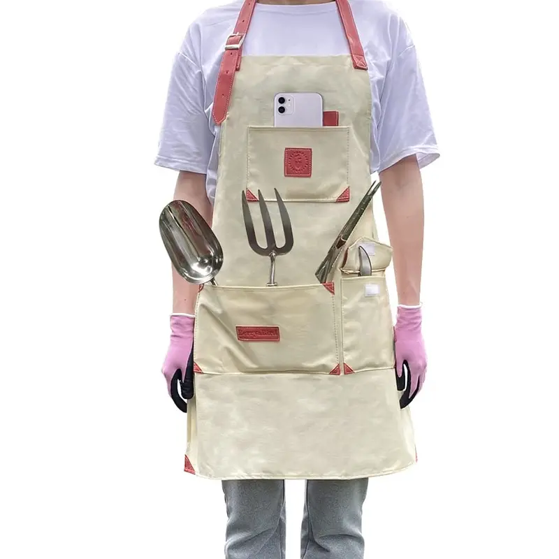 Waterproof Utility Apron With Multiple Pockets – Unisex Gardening & Diy Wear 1