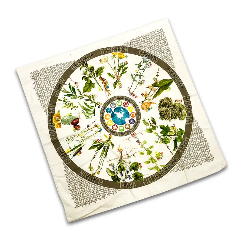 Wazoo Forager Bandana: Illustrated Guide To 12 Wild Edible Plants & Fungi 1