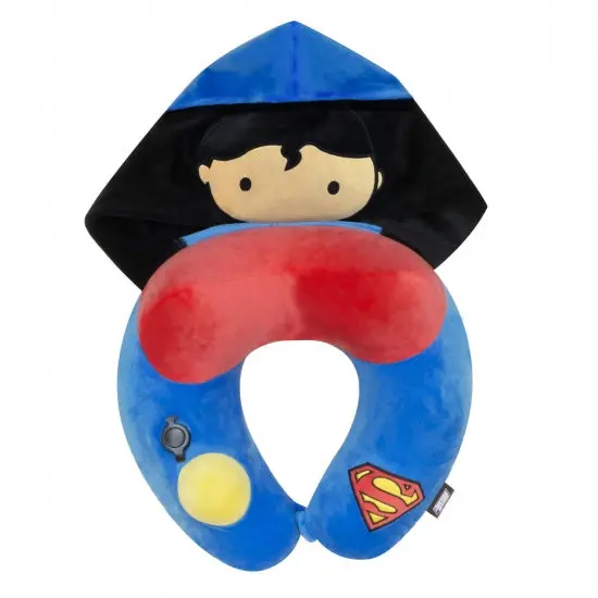Wellitech Ridaz Superman Inflatable Travel Neck Pillow With Hood – 29 Cm 1