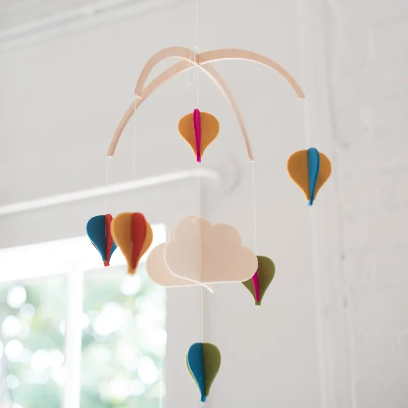 Whimsical Hot Air Balloon Hanging Mobile 1