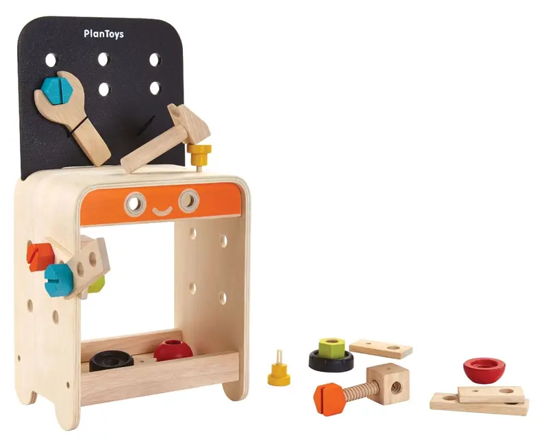 Wooden Workbench Playset – Plantoys Creative Workshop 1