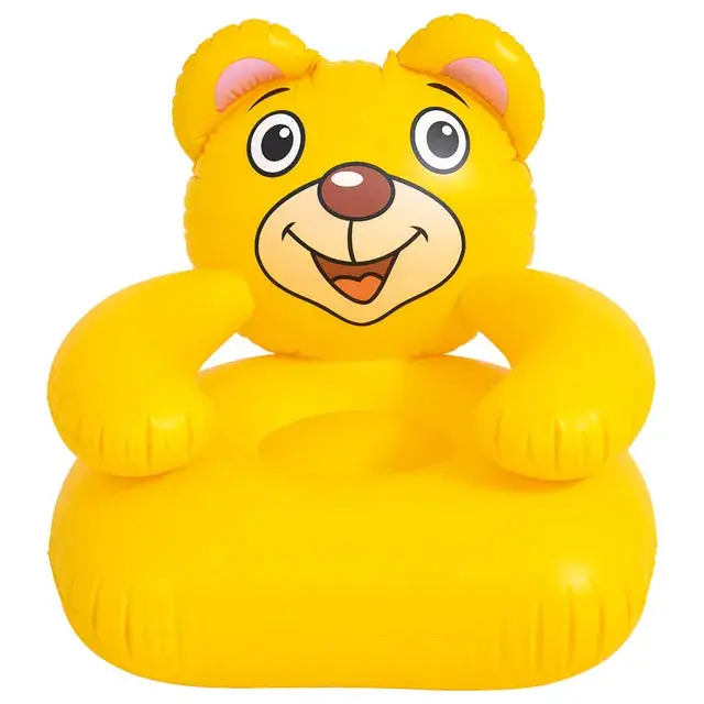 Yellow Bear-Shaped Inflatable Pool Sofa Chair – Sun Club 1