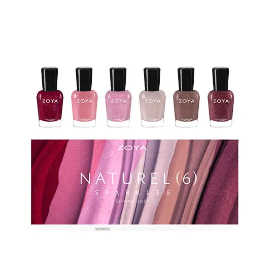 Zoya Naturel 6 Sparkling Sampler – Curated Mini Nail Polish Collection 1