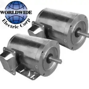 Stainless Steel Tefc Electric Motor — 1/3 Hp, 1800 Rpm, 56C Frame, C-Face Mount 1